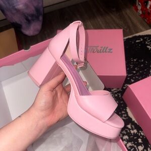 Dolls Kill Pink Platform Heels